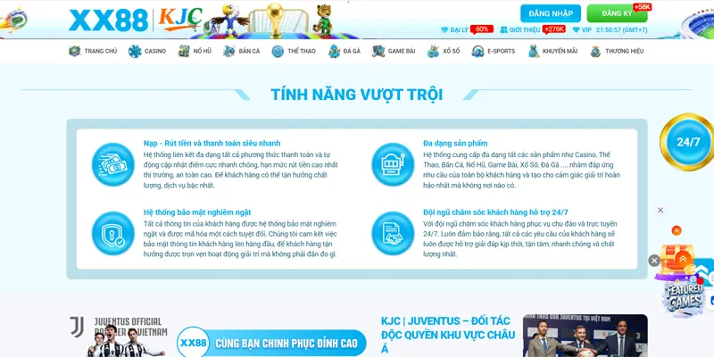 Liệt kê 4 điểm nổi bật giữ chân thành viên XX88